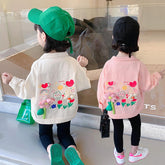 Spring Autumn Kids Jacket Outerwear Girl Floral Coat-TB00989-Veeddydropshipping